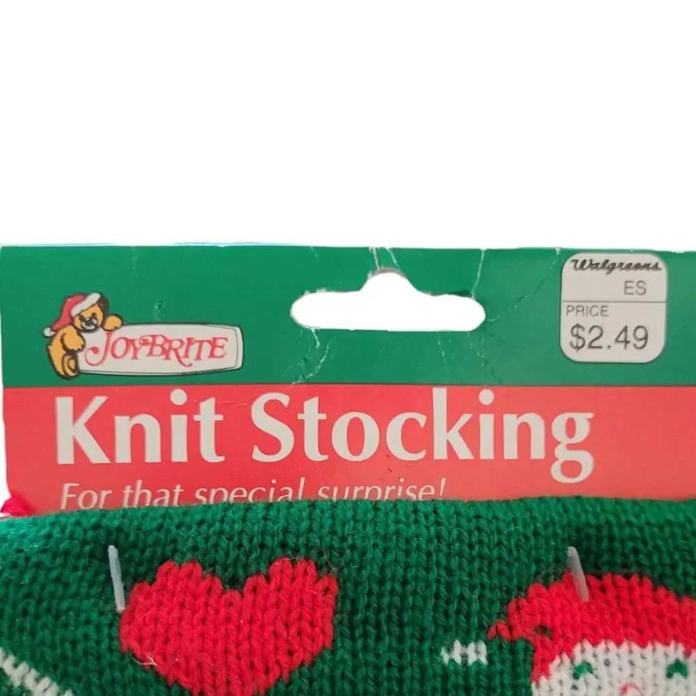 Vintage Christmas Stocking Dear Santa Please Fill To The Top Joybrite NOS